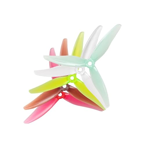 12 Paare (12CW + 12CCW) 51366 MCK ReV3 5X2,8X3 3-Blatt-Propeller passend for FPV Racing Freestyle Drohnen 6S KV Motoren Teile(Colorful) von LiiZZi