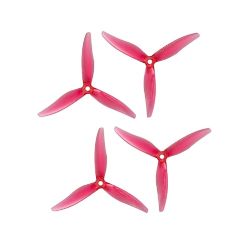 12 Paare (12CW + 12CCW) 51366 MCK ReV3 5X2,8X3 3-Blatt-Propeller passend for FPV Racing Freestyle Drohnen 6S KV Motoren Teile(Pink) von LiiZZi