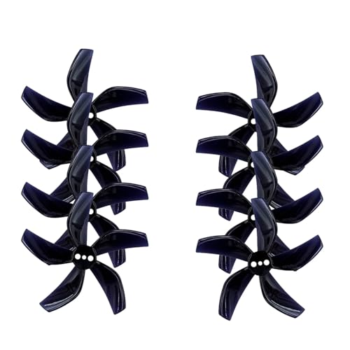 12 Paare D51 51 mm 2020 5-Blatt-PC-Propeller mit 1,5 mm Montageloch passend for RC FPV Racing Freestyle-Drohne(12Pairs Black) von LiiZZi