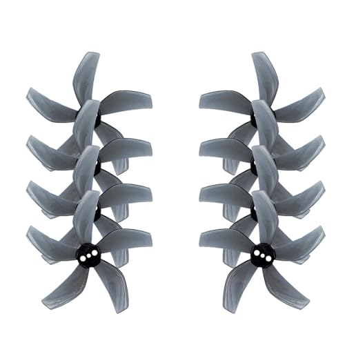 12 Paare D51 51 mm 2020 5-Blatt-PC-Propeller mit 1,5 mm Montageloch passend for RC FPV Racing Freestyle-Drohne(12Pairs Grey) von LiiZZi