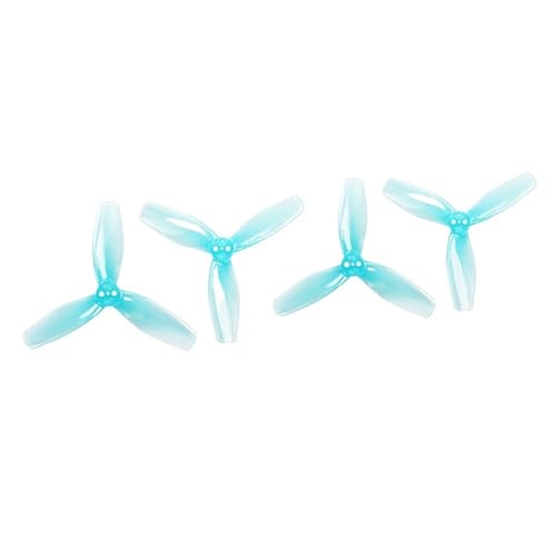 16 Paare (16CW + 16CCW) 3024 3-Blatt-Propeller 3 Zoll Prop passend for F9A-B RC Flying Ball/Fußball-Drohnen FPV 3 Zoll Zahnstocher(16Pairs Blue) von LiiZZi