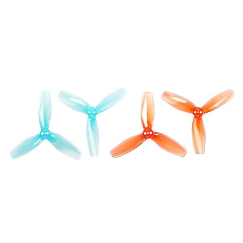 16 Paare (16CW + 16CCW) 3024 3-Blatt-Propeller 3 Zoll Prop passend for F9A-B RC Flying Ball/Fußball-Drohnen FPV 3 Zoll Zahnstocher(16Pairs Mix Color) von LiiZZi