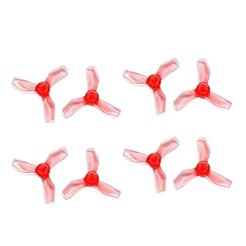 16CW + 16CCW 1219S 31mm 3-Blatt Leichte Propeller Fit for FPV Tinywhoop Micro Drone 0703 0702 29000KV Teile(1219 0.8MM Red) von LiiZZi