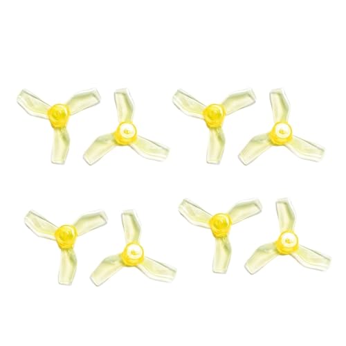 16CW + 16CCW 1219S 31mm 3-Blatt Leichte Propeller Fit for FPV Tinywhoop Micro Drone 0703 0702 29000KV Teile(1219 1MM Yellow) von LiiZZi