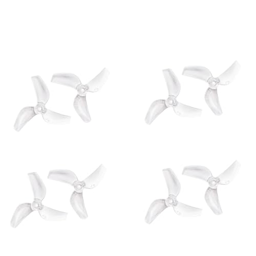 16CW + 16CCW 1219S 31mm 3-Blatt Leichte Propeller Fit for FPV Tinywhoop Micro Drone 0703 0702 29000KV Teile(1219S 1MM Clear) von LiiZZi