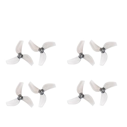 16CW + 16CCW 1219S 31mm 3-Blatt Leichte Propeller Fit for FPV Tinywhoop Micro Drone 0703 0702 29000KV Teile(1219S 1MM Gray) von LiiZZi