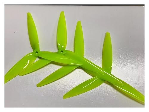 2 Paar 4 Farben 7040 7.0x4.0 FPV PC 3 Propeller Prop Fit for CW CCW Welle durch den Maschinenmotor 2407(Yellow) von LiiZZi