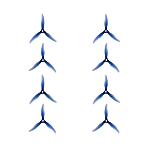 2 Paare (2CW + 2CCW) F5135 5,1 Zoll Faltbarer 3-Blatt-Propeller passend for FPV Freestyle Long Range 4S 6S 5 Zoll Drohnen(2Pairs F5135-3 Blue) von LiiZZi