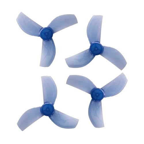 20 Paar Mirco Props 35 mm 3-Blatt/4-Blatt PC Propeller 1,0 mm passend for RC FPV Racing Freestyle FPV Drohnen 08028 Motoren(20Pairs 3-Blade Blue) von LiiZZi