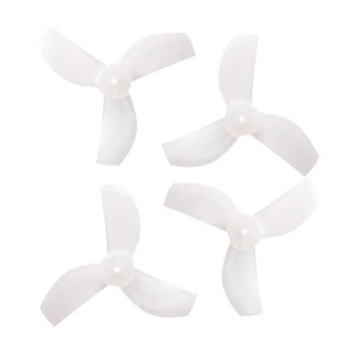 20 Paar Mirco Props 35 mm 3-Blatt/4-Blatt PC Propeller 1,0 mm passend for RC FPV Racing Freestyle FPV Drohnen 08028 Motoren(20Pairs 3Blade White) von LiiZZi