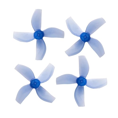 20 Paar Mirco Props 35 mm 3-Blatt/4-Blatt PC Propeller 1,0 mm passend for RC FPV Racing Freestyle FPV Drohnen 08028 Motoren(20Pairs 4-Blade Blue) von LiiZZi