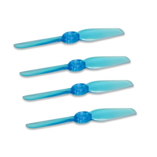 20 Paar T65MM 65mm 2-Blatt T-Mount PC Propeller 1,5mm Passend for FPV Freestyle 2,5 Zoll Zahnstocher-gefasste Drohne(Blue) von LiiZZi