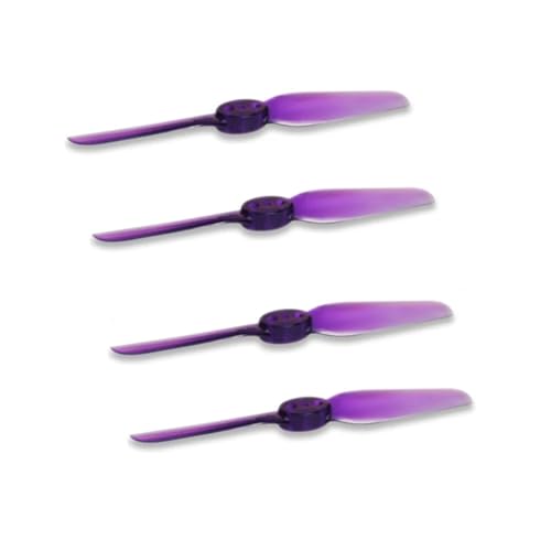 20 Paar T65MM 65mm 2-Blatt T-Mount PC Propeller 1,5mm Passend for FPV Freestyle 2,5 Zoll Zahnstocher-gefasste Drohne(Purple) von LiiZZi