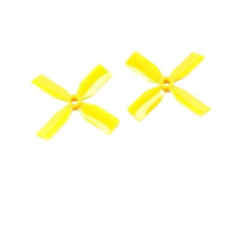 20 Stück 3030 3 Zoll 3 x 3 x 4 4 Propeller mit dynamischer Balance CW CCW passend for QAV130 150 kleine Verfahrmaschine, Renndrohne (10 Paar)(Yellow) von LiiZZi