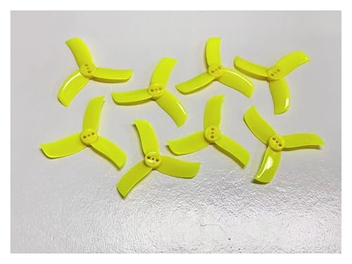 3 Löcher 3 Farben 2040 2.0x4.0 FPV PC 3 Propeller Prop Fit for CW CCW Welle durch den Maschinenmotor 1104-1105(Yellow) von LiiZZi