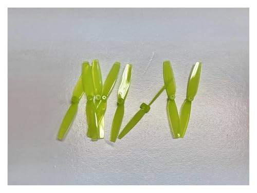 4 Paar 65 MMS 65 mm 2-Blatt-PC-Propeller 1 mm 1,5 mm passend for RC FPV Racing Freestyle 2,5 Zoll Drohnenteile(Yellow 1.5mm) von LiiZZi