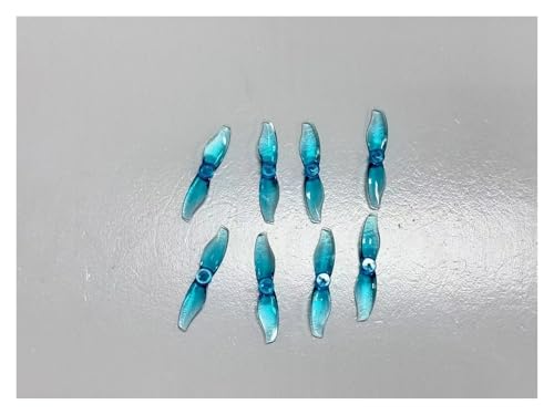 4 Paar 8 Stück 2-Blatt 2015 2,0 x 1,5 50 mm CCW/CW Propeller passend for hohlen bürstenlosen Motor RC Drone Flugzeugteile(Clear Blue 1.5mm) von LiiZZi