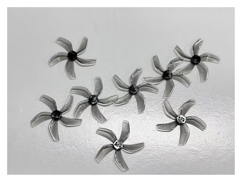 4 Paar 8 Stück D51 2020 2x2x5 2 Zoll 50,3 mm 5-Blatt-PC-Propeller 1,5 mm passend for RC FPV Racing Freestyle BETA85X Drone(Clear Gray) von LiiZZi