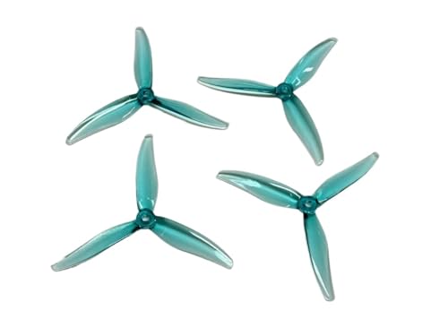4 STÜCKE H 51377 5,1 × 3,7 × 3 PC Propeller Passend for 2207 2100KV FPV Freestyle Multirotor Drohnen RC Flugzeug Upgrade Teile(Transparent Cyan) von LiiZZi