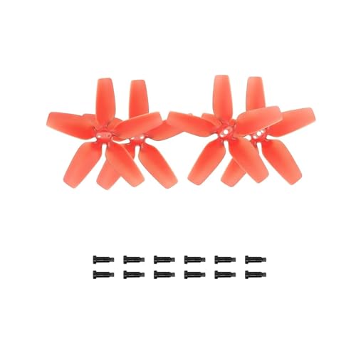 4 stücke Propeller 2925S Mit Schraube Schraubendreher Werkzeuge Fit for Avata Drone Zubehör(Red) von LiiZZi