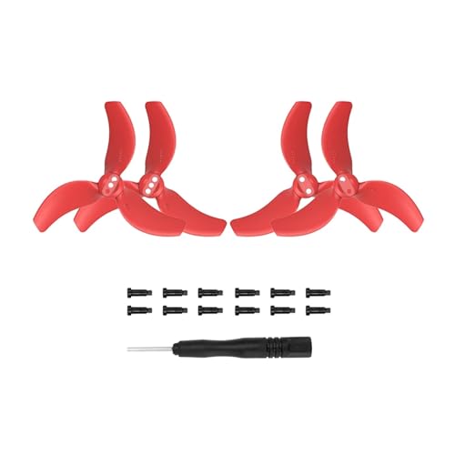 4 stücke Propeller 3032S Prop Mit Schrauben Schraubendreher Werkzeug Fit for Avata 2 Drone Zubehör(Red) von LiiZZi