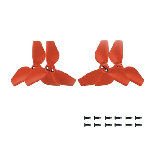 4 stücke Propeller Mit Schrauben Werkzeuge Fit for NEO Drone Zubehör Rot Blau Orange Schwarz(Red) von LiiZZi