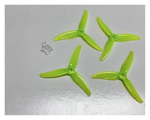 4PCS/2Pairs H 3520 3,5 X2X3 3-Blatt PC Propeller Fit for RC FPV Freestyle 3,5 Zoll Gefasste Drohnen Teile(Yellow) von LiiZZi