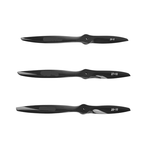Carbon Propeller 24x8 24x9 27x10 28x10 Leistung Helice Fit for RC Modell Flugzeug(28X10 (1pcs)) von LiiZZi