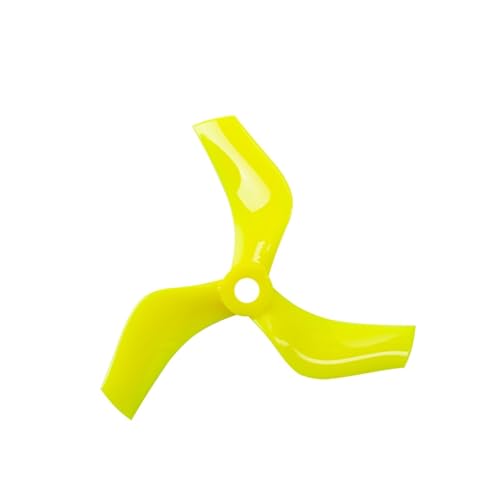 D75 75mm gefasster 3-Zoll-3-Blatt-PC-Propeller passend for RC FPV Racing Freestyle 3-Zoll-Kanaldrohnen 1408 1507(2Pairs Yellow) von LiiZZi