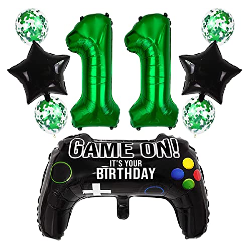 Liitata Videospiel 11. Geburtstag Deko Jungen Gamer Geburtstag Party Deko Zahl 11 Folienballon Grün Großes Gamecontroller Luftballon Stern Ballon für Kinder Junge Geburtstag Motto Party Deko Liitata Videospiel 11. Geburtstag Deko Jungen Gamer Geburtstag Party Deko Zahl 11 Folienballon Grün Großes Gamecontroller Luftballon Stern Ballon für Kinder Junge Geburtstag Motto Party Deko von Liitata