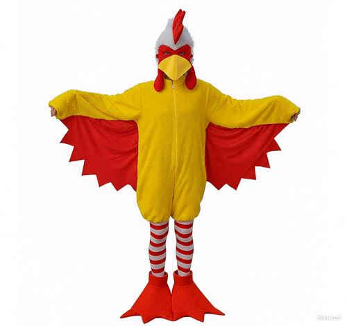 Liitrsh Halloween-Kostüm für Erwachsene, Hahn-Kostüm, Huhn, Huhn, Huhn, Kralle, Schuhe, Socken für Damen (klein, Damen), 5 Stück von Liitrsh