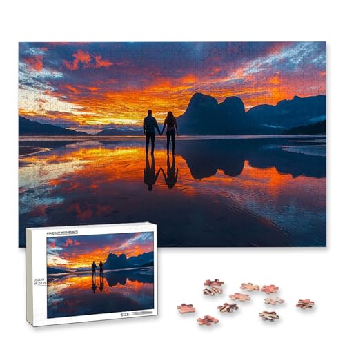 Personalisiertes Puzzle mit Eigenem Foto, Personalisiertes Puzzle 1000 Teile Erwachsene, Gestalte Selbst Holzpuzzle mit Bild, Fotopuzzle mit Benutzerdefiniertes Geschenkbox, für Geschenke, Deko, A-85 von Lijahoo