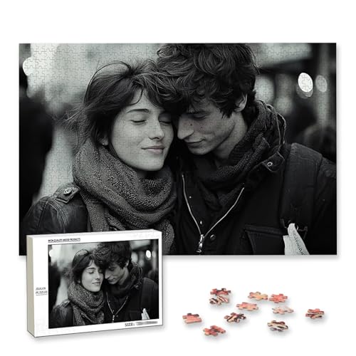 Personalisiertes Puzzle mit Eigenem Foto, Personalisiertes Puzzle 1000 Teile Erwachsene, Gestalte Selbst Holzpuzzle mit Bild, Fotopuzzle mit Benutzerdefiniertes Geschenkbox, für Geschenke, Deko, H-71 von Lijahoo