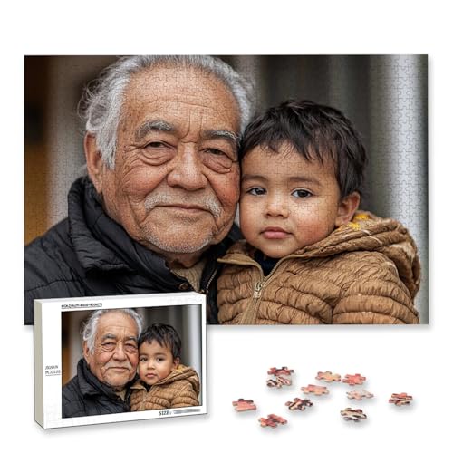 Personalisiertes Puzzle mit Eigenem Foto, Personalisiertes Puzzle 1000 Teile Erwachsene, Gestalte Selbst Holzpuzzle mit Bild, Fotopuzzle mit Benutzerdefiniertes Geschenkbox, für Geschenke, Deko, K-79 von Lijahoo