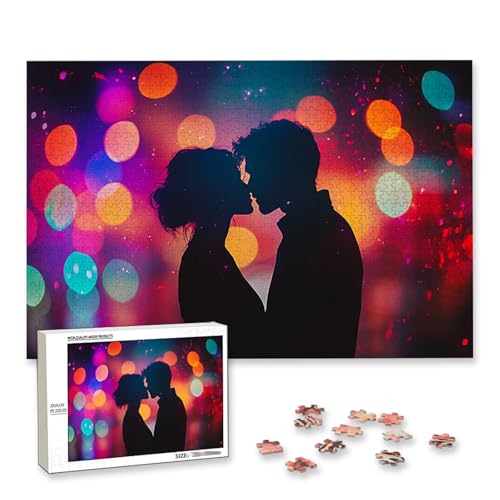 Personalisiertes Puzzle mit Eigenem Foto, Personalisiertes Puzzle 1500 Teile Erwachsene, Gestalte Selbst Holzpuzzle mit Bild, Fotopuzzle mit Benutzerdefiniertes Geschenkbox, für Geschenke, Deko, D-10 von Lijahoo