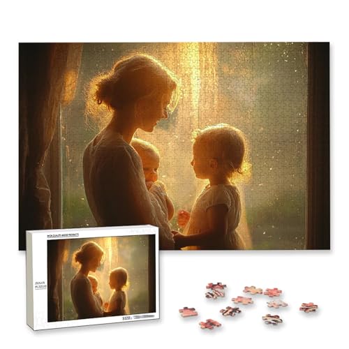 Personalisiertes Puzzle mit Eigenem Foto, Personalisiertes Puzzle 1500 Teile Erwachsene, Gestalte Selbst Holzpuzzle mit Bild, Fotopuzzle mit Benutzerdefiniertes Geschenkbox, für Geschenke, Deko, E-50 von Lijahoo