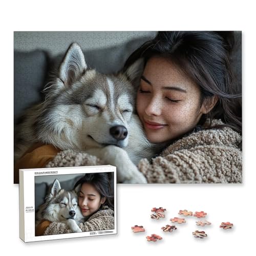 Personalisiertes Puzzle mit Eigenem Foto, Personalisiertes Puzzle 2000 Teile Erwachsene, Gestalte Selbst Holzpuzzle mit Bild, Fotopuzzle mit Benutzerdefiniertes Geschenkbox, für Geschenke, Deko, F-49 von Lijahoo