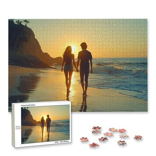 Personalisiertes Puzzle mit Eigenem Foto, Personalisiertes Puzzle 2000 Teile Erwachsene, Gestalte Selbst Holzpuzzle mit Bild, Fotopuzzle mit Benutzerdefiniertes Geschenkbox, für Geschenke, Deko, I-15 von Lijahoo