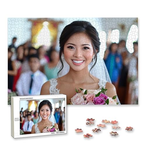 Personalisiertes Puzzle mit Eigenem Foto, Personalisiertes Puzzle 2000 Teile Erwachsene, Gestalte Selbst Holzpuzzle mit Bild, Fotopuzzle mit Benutzerdefiniertes Geschenkbox, für Geschenke, Deko, P-73 von Lijahoo
