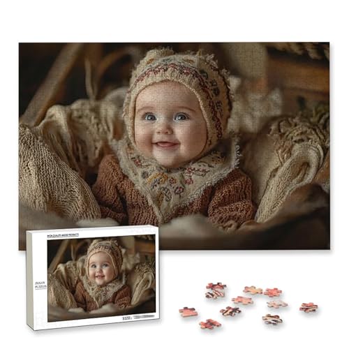 Personalisiertes Puzzle mit Eigenem Foto, Personalisiertes Puzzle 3000 Teile Erwachsene, Gestalte Selbst Holzpuzzle mit Bild, Fotopuzzle mit Benutzerdefiniertes Geschenkbox, für Geschenke, Deko, A-18 von Lijahoo