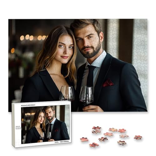Personalisiertes Puzzle mit Eigenem Foto, Personalisiertes Puzzle 3000 Teile Erwachsene, Gestalte Selbst Holzpuzzle mit Bild, Fotopuzzle mit Benutzerdefiniertes Geschenkbox, für Geschenke, Deko, E-10 von Lijahoo