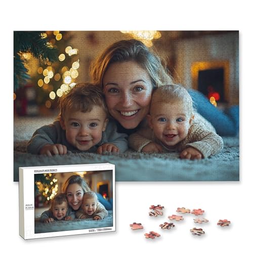 Personalisiertes Puzzle mit Eigenem Foto, Personalisiertes Puzzle 5000 Teile Erwachsene, Gestalte Selbst Holzpuzzle mit Bild, Fotopuzzle mit Benutzerdefiniertes Geschenkbox, für Geschenke, Deko, E-40 von Lijahoo