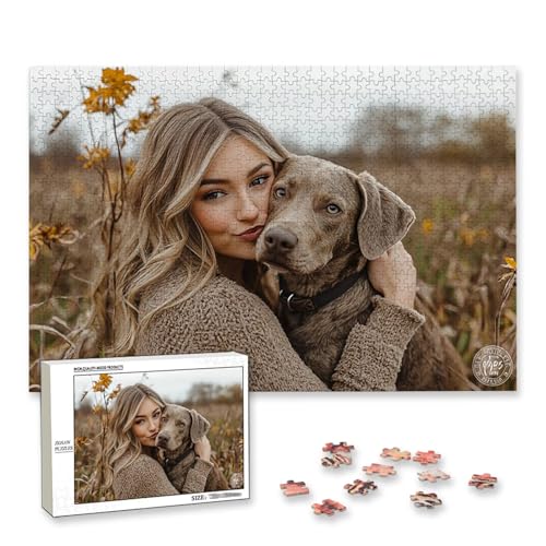 Personalisiertes Puzzle mit Eigenem Foto, Personalisiertes Puzzle 5000 Teile Erwachsene, Gestalte Selbst Holzpuzzle mit Bild, Fotopuzzle mit Benutzerdefiniertes Geschenkbox, für Geschenke, Deko, F-80 von Lijahoo