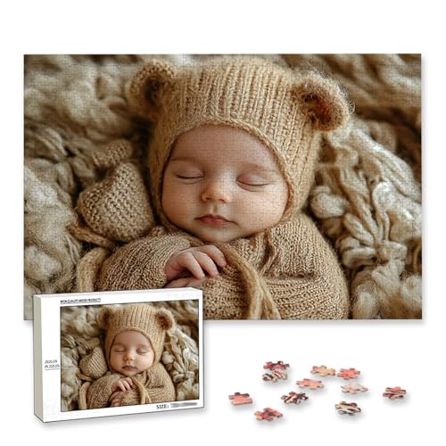 Personalisiertes Puzzle mit Eigenem Foto, Personalisiertes Puzzle 5000 Teile Erwachsene, Gestalte Selbst Holzpuzzle mit Bild, Fotopuzzle mit Benutzerdefiniertes Geschenkbox, für Geschenke, Deko, J-2 von Lijahoo