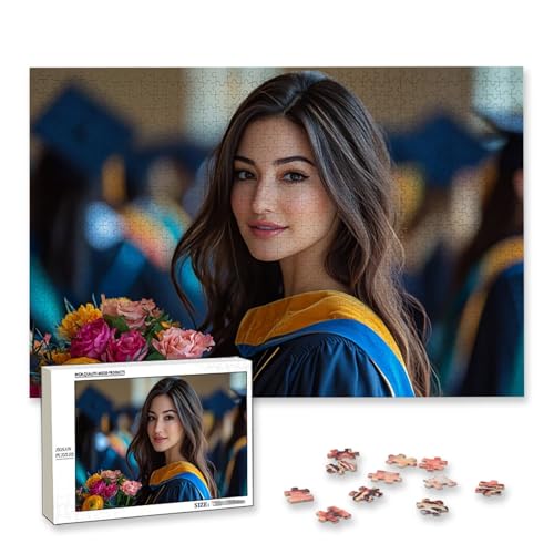 Personalisiertes Puzzle mit Eigenem Foto, Personalisiertes Puzzle 5000 Teile Erwachsene, Gestalte Selbst Holzpuzzle mit Bild, Fotopuzzle mit Benutzerdefiniertes Geschenkbox, für Geschenke, Deko, K-56 von Lijahoo