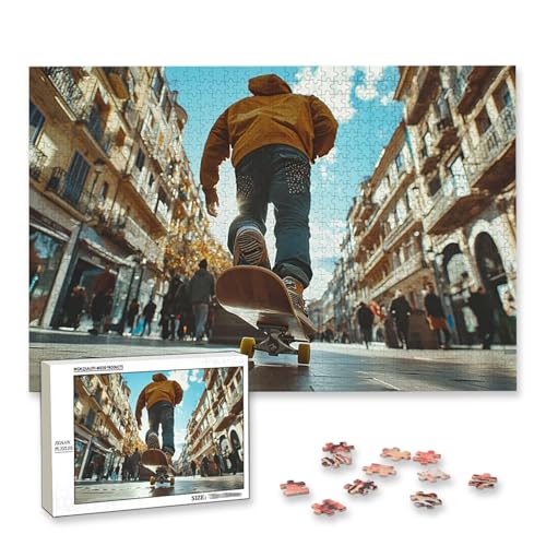 Personalisiertes Puzzle mit Eigenem Foto, Personalisiertes Puzzle 5000 Teile Erwachsene, Gestalte Selbst Holzpuzzle mit Bild, Fotopuzzle mit Benutzerdefiniertes Geschenkbox, für Geschenke, Deko, L-96 von Lijahoo