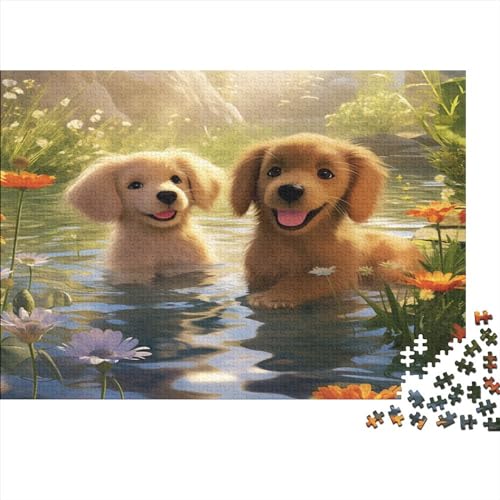 Cute Puppy Puzzles 1000 Teile - Outdoors Puzzle Abwechslungsreiche 1000 Puzzleteilige Motive Für Jeden Geschmack 1000pcs (75x50cm) von LikeEj