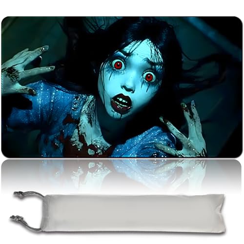 Spieler MTG Play Mat Gaming Mouse Pad Brettspiel genähte Kanten, Glatte Gummioberfläche, MTG PlayMat mit Zonen 60cm x 35cm Gaming Mouse Pad Kompatible MTG Spielmatte (No Zone,mtg46-11) von LikePlaymat