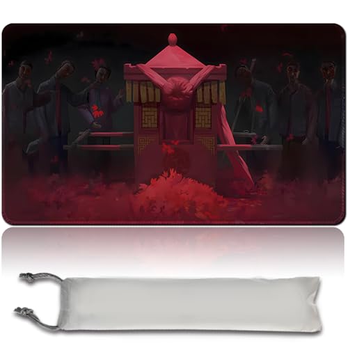 Spieler MTG Play Mat Gaming Mouse Pad Brettspiel genähte Kanten, Glatte Gummioberfläche, MTG PlayMat mit Zonen 60cm x 35cm Gaming Mouse Pad Kompatible MTG Spielmatte (No Zone,mtg46-4) von LikePlaymat