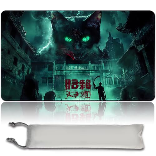 Spieler MTG Play Mat Gaming Mouse Pad Brettspiel genähte Kanten, Glatte Gummioberfläche, MTG PlayMat mit Zonen 60cm x 35cm Gaming Mouse Pad Kompatible MTG Spielmatte (No Zone,mtg46-8) von LikePlaymat